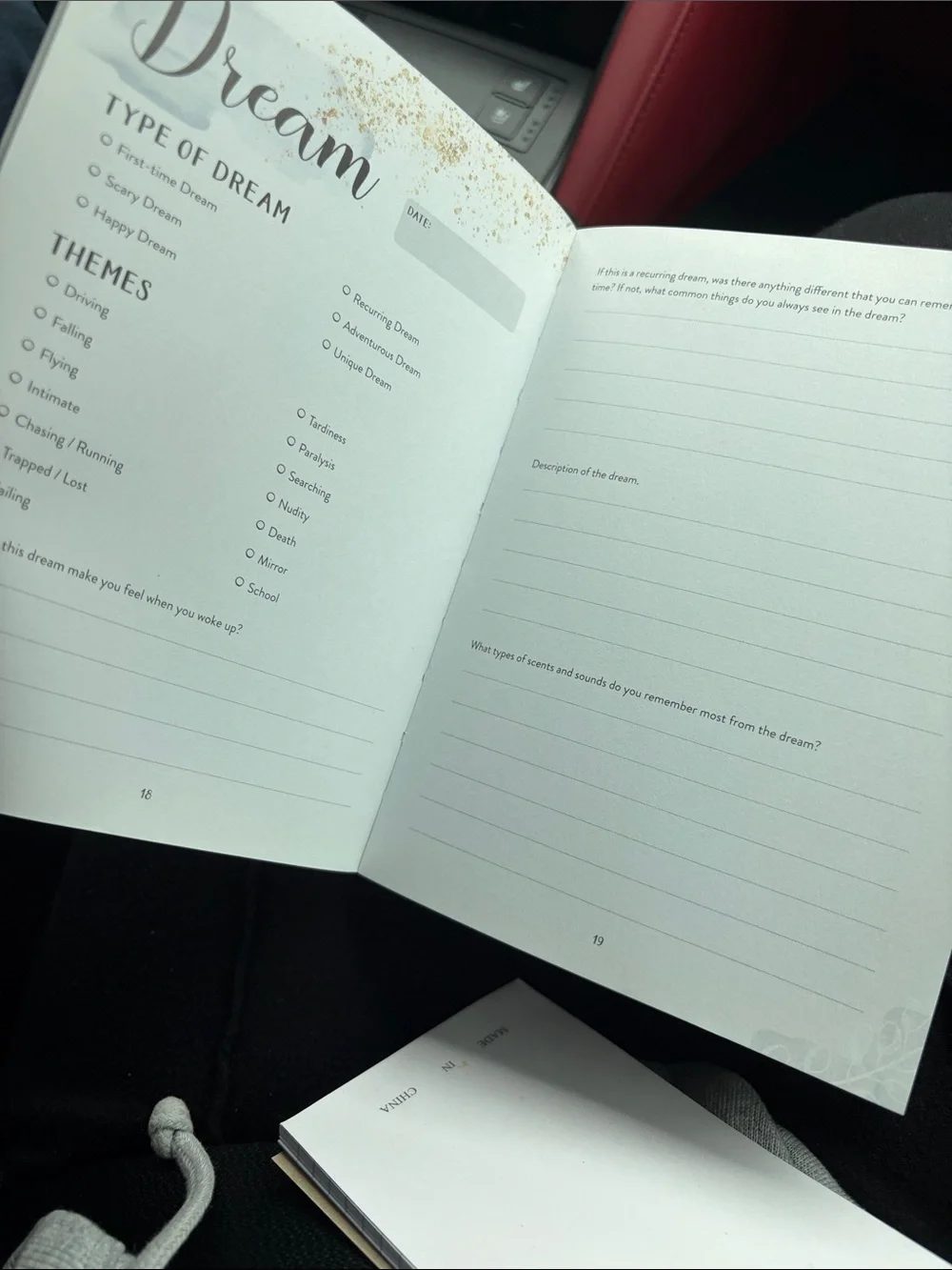 Dream Journal Notebook with Blue Memo Book NWT